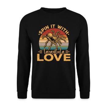 Tarantula Love Tarantulas Pet - Unisex Sweatshirt - black - Front - Alina (178cm) & Michal (187cm)