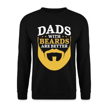 Beard Lover Bearded Man Dad Ginger - Unisex Sweatshirt - black - Front - Alina (178cm) & Michal (187cm)