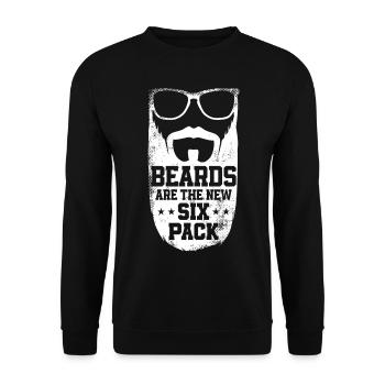 Beard Lover Bearded Man Beards Are - Unisex Sweatshirt - black - Front - Alina (178cm) & Michal (187cm)