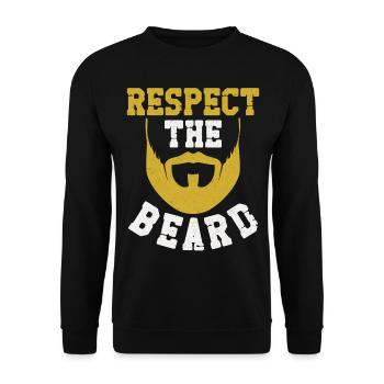 Beard Lover Bearded Man Respect - Unisex Sweatshirt - black - Front - Alina (178cm) & Michal (187cm)