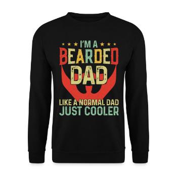 Beard Lover Bearded Man Dad I'm A - Unisex Sweatshirt - black - Front - Alina (178cm) & Michal (187cm)