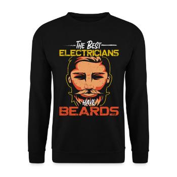 Beard Lover Bearded Man - Unisex Sweatshirt - black - Front - Alina (178cm) & Michal (187cm)