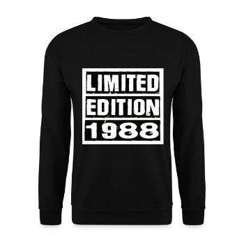 Edition Limitée 1988 Anniversaire 1988 Vintage Rétro - Sweat-shirt Unisexe - noir - Devant - Alina (178cm) & Michal (187cm)