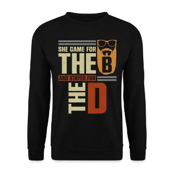 Amoureux de la barbe Homme barbu Elle est venue - Sweat-shirt Unisexe - noir - Devant - Alina (178cm) & Michal (187cm)