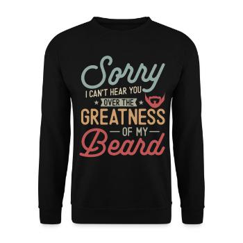 Amant barbe Homme barbu Désolé je - Sweat-shirt Unisexe - noir - Devant - Alina (178cm) & Michal (187cm)