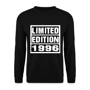 Limited Edition 1996 Geburtstag 1996 Vintage Retro - Unisex Pullover - Schwarz - Vorne - Alina (178cm) & Michal (187cm)