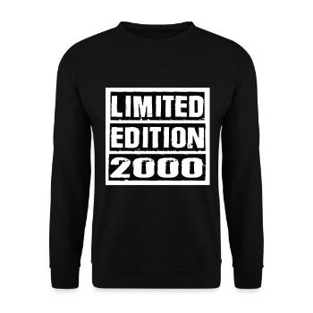 Limited Edition 2000 Birthday 2000 Vintage Retro - Unisex Sweatshirt - black - Front - Alina (178cm) & Michal (187cm)