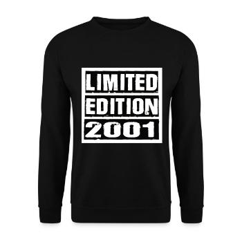 Limited Edition 2001 Geburtstag 2001 Vintage Retro - Unisex Pullover - Schwarz - Vorne - Alina (178cm) & Michal (187cm)