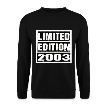 Edition Limitée 2003 Anniversaire 2003 Vintage Rétro - Sweat-shirt Unisexe - noir - Devant - Alina (178cm) & Michal (187cm)