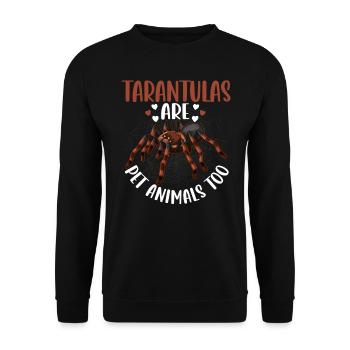 tarentules, animaux domestiques, propriétaires d’araignées, - Sweat-shirt Unisexe - noir - Devant - Alina (178cm) & Michal (187cm)