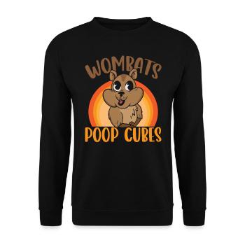 Wombats Kotwürfel Australische Tiere Besitzer - Unisex Pullover - Schwarz - Vorne - Alina (178cm) & Michal (187cm)