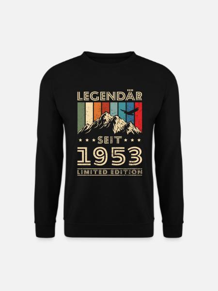Vintage Legendär seit Jahrgang 1953 Geburtstag - Unisex Pullover - Schwarz