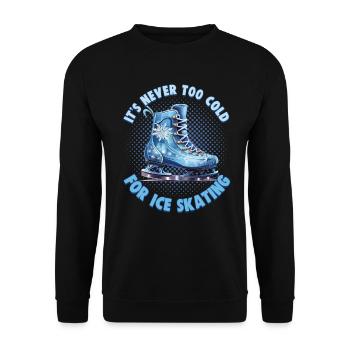 Patineur sur glace Patinage sur glace Patinage sur glace - Sweat-shirt Unisexe - noir - Devant - Alina (178cm) & Michal (187cm)