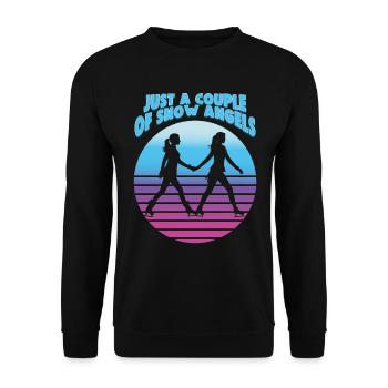 Ice skater Ice skating Ice skating - Unisex Sweatshirt - black - Front - Alina (178cm) & Michal (187cm)