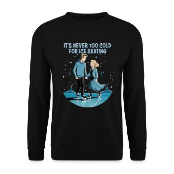 Patineur sur glace Patinage sur glace Patinage sur glace - Sweat-shirt Unisexe - noir - Devant - Alina (178cm) & Michal (187cm)
