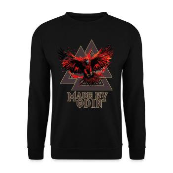 Made by odin Wikinger Kultur - Unisex Pullover - Schwarz - Vorne - Alina (178cm) & Michal (187cm)