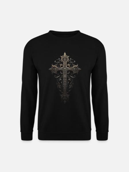 Croix gothiques design victorien - Sweat-shirt Unisexe - noir