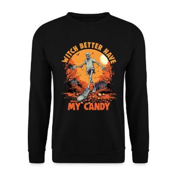 Halloween design for the Halloween party - Unisex Sweatshirt - black - Front - Alina (178cm) & Michal (187cm)