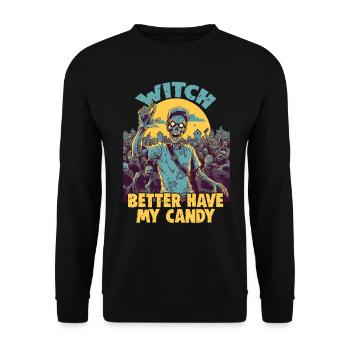 Halloween design for the Halloween party - Unisex Sweatshirt - black - Front - Alina (178cm) & Michal (187cm)
