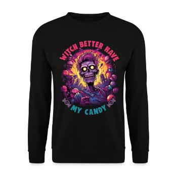 Halloween design for the Halloween party - Unisex Sweatshirt - black - Front - Alina (178cm) & Michal (187cm)