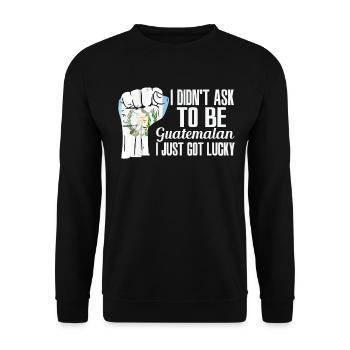 Guatemalan Pride Guatemala Flag Grown Guatemalan - Unisex Sweatshirt - black - Front - Alina (178cm) & Michal (187cm)