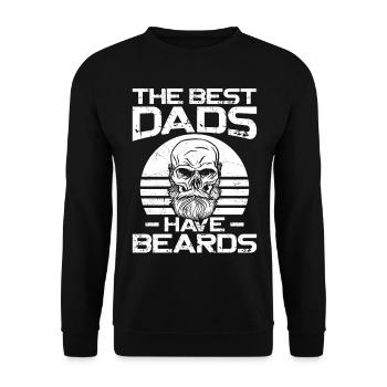 Beard Lover Bearded Man Dad The - Unisex Sweatshirt - black - Front - Alina (178cm) & Michal (187cm)