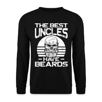 Beard Lover Bearded Man Uncle The - Unisex Sweatshirt - black - Front - Alina (178cm) & Michal (187cm)