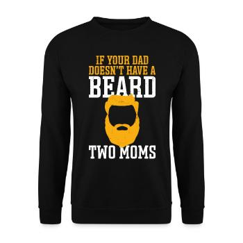 Beard Lover Bearded Man Dad If - Unisex Pullover - Schwarz - Vorne - Alina (178cm) & Michal (187cm)