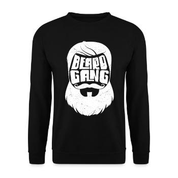 Beard Lover Bearded Man Beard Gang - Unisex Pullover - Schwarz - Vorne - Alina (178cm) & Michal (187cm)
