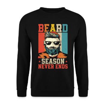 Beard Lover Bearded Man Beard - Unisex Sweatshirt - black - Front - Alina (178cm) & Michal (187cm)