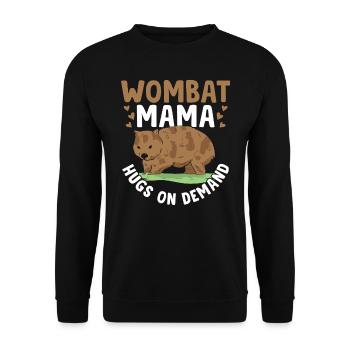 Wombat Mama Wombat Australian Animals Owner - Unisex Sweatshirt - black - Front - Alina (178cm) & Michal (187cm)