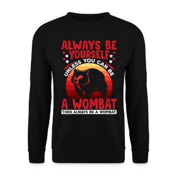 Seien Sie Immer Ein Wombat-besitzer Australische - Unisex Pullover - Schwarz - Vorne - Alina (178cm) & Michal (187cm)