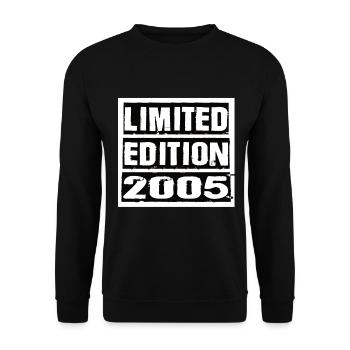 Limited Edition 2005 Geburtstag 2005 Vintage Retro - Unisex Pullover - Schwarz - Vorne - Alina (178cm) & Michal (187cm)