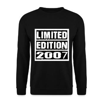 Limited Edition 2007 Birthday 2007 Vintage Retro - Unisex Sweatshirt - black - Front - Alina (178cm) & Michal (187cm)