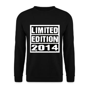 Edition Limitée 2014 Anniversaire 2014 Vintage Rétro - Sweat-shirt Unisexe - noir - Devant - Alina (178cm) & Michal (187cm)