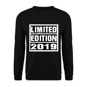 Limited Edition 2019 Birthday 2019 Vintage Retro - Unisex Sweatshirt - black - Front - Alina (178cm) & Michal (187cm)