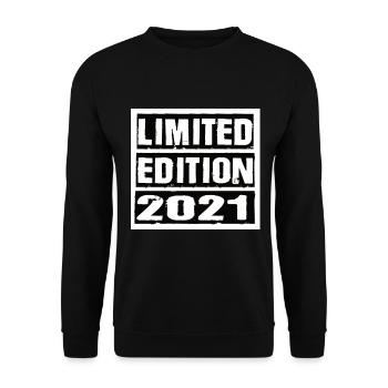 Limited Edition 2021 Geburtstag 2021 Vintage Retro - Unisex Pullover - Schwarz - Vorne - Alina (178cm) & Michal (187cm)