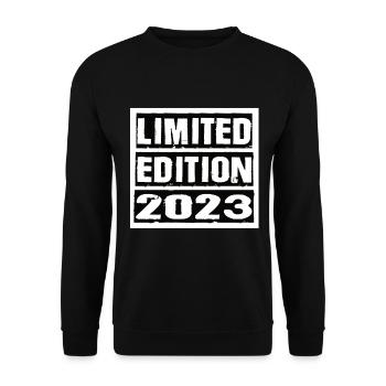 Limited Edition 2023 Geburtstag 2023 Vintage Retro - Unisex Pullover - Schwarz - Vorne - Alina (178cm) & Michal (187cm)