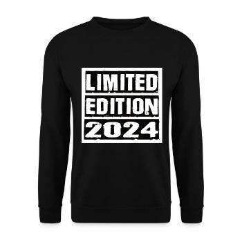 Limited Edition 2024 Geburtstag 2024 Vintage Retro - Unisex Pullover - Schwarz - Vorne - Alina (178cm) & Michal (187cm)