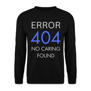 Fehler 404 keine Fürsorge gefunden - Unisex Pullover - Schwarz - Vorne - Alina (178cm) & Michal (187cm)