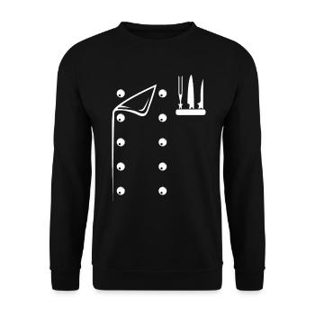 Chef Costume Culinary Chef Chef Instruments Restau - Unisex Pullover - Schwarz - Vorne - Alina (178cm) & Michal (187cm)