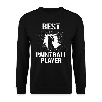Meilleur joueur de paintball - Paintballer - Sweat-shirt Unisexe - noir - Devant - Alina (178cm) & Michal (187cm)