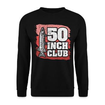 50 Inch Club Musky Fishing - Unisex Sweatshirt - black - Front - Alina (178cm) & Michal (187cm)