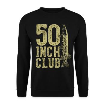 50 Inch Club Musky Fishing - Unisex Sweatshirt - black - Front - Alina (178cm) & Michal (187cm)