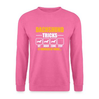 Dachshund Tricks - Unisex Sweatshirt - pink - Front