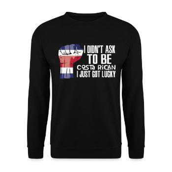 Costa Rican Pride Costa Rica Flag Grown Costa - Unisex Sweatshirt - black - Front - Alina (178cm) & Michal (187cm)