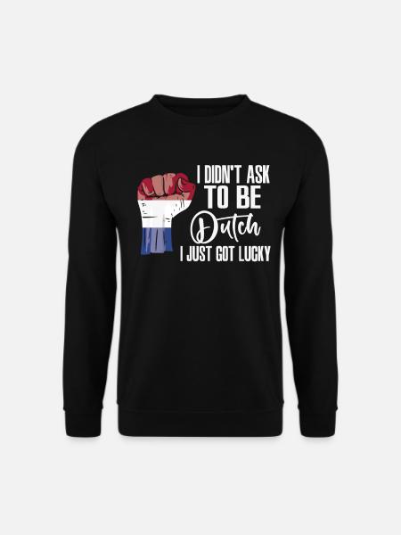 Niederländischer Stolz Niederländische Flagge - Unisex Pullover - Schwarz