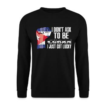 Cuban Pride Cuba Flag Grown Cuban Roots Cuban - Unisex Sweatshirt - black - Front - Alina (178cm) & Michal (187cm)