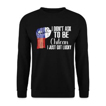Chilean Pride Chile Flag Grown Chilean Roots - Unisex Sweatshirt - black - Front - Alina (178cm) & Michal (187cm)