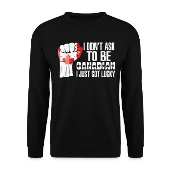 Fierté canadienne Drapeau canadien cultivé - Sweat-shirt Unisexe - noir - Devant - Alina (178cm) & Michal (187cm)